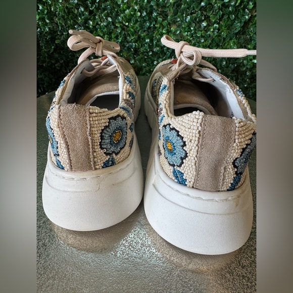 FREE PEOPLE | VIEW FROM THE TOP - SAND fully beaded sneakers - Picture 14 of 14